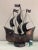 Metal Vintage Brutalist Wrought Metal Pirate Ship Lamp For Sale - Image 7 of 8