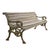 Cast Iron and Wood Garden Bench For Sale - Image 6 of 6