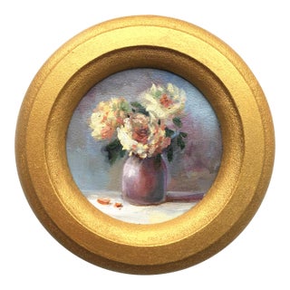 Framed Original Floral Painting Victorian Wall Decor by Valeriya Serova For Sale