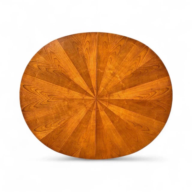 Baker Furniture Company Mid-20th Century Louis XVI Style Dining Table With Sunburst Top by Baker Furniture Co. For Sale - Image 4 of 10