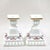 Victorian Mid-20th Century Westmoreland Hand-Painted Milk Glass "Roses & Bows" Candlestick Holders - A Pair For Sale - Image 3 of 10