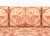 Pink and White Linen Upholstered Three-Seat Sofa For Sale - Image 4 of 9