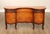 High Quality Vintage Satinwood Vanity or Dressing Table with Frieze-Carved Drawers Above Bookmatched and Inlaid Doors...