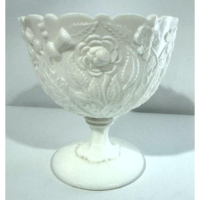 Glass Late 19th Century Earl of Beaconsfield Milk Glass Chalice For Sale - Image 7 of 8