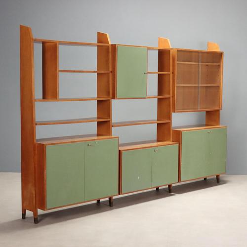 Vintage Bookcase in Lacquered Wood and Glass, 1960s For Sale - Image 14 of 14