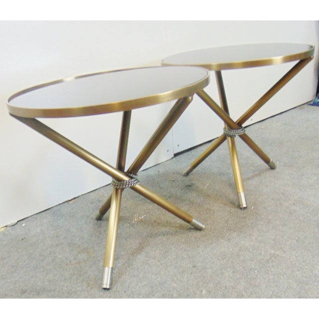Modern Design Steel Tripod Tables - a Pair For Sale - Image 4 of 8