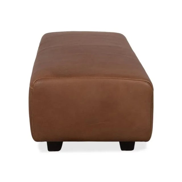 Koinor Norton Leather Stool Brown For Sale - Image 13 of 14