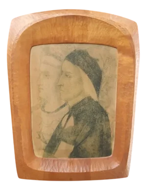 Anthroposophical Limewood Picture Frame by J.W, 1930s