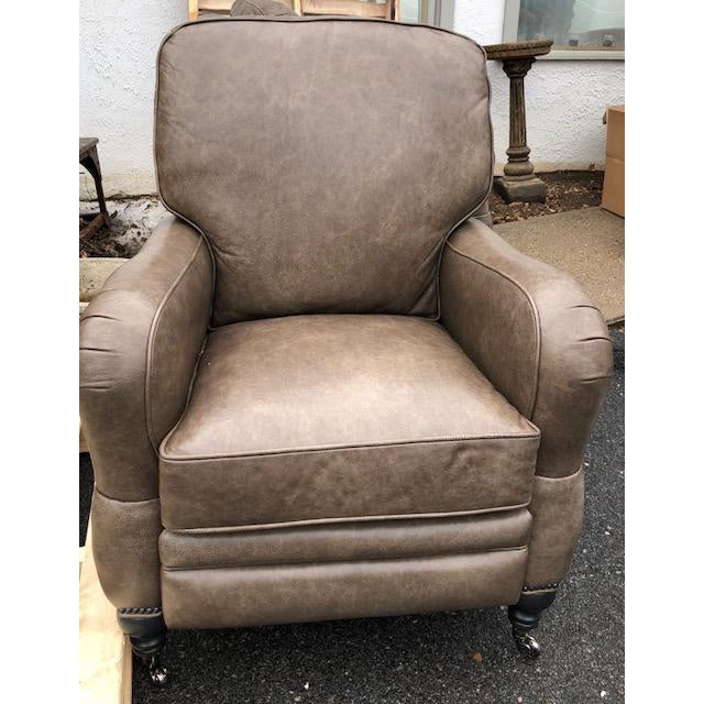 Arhaus Leather Recliner Chair Chairish