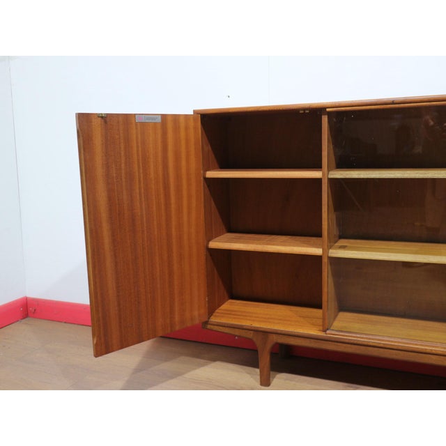 Mid Century Modern Vintage British Teak Display China Cabinet by McIntosh For Sale - Image 10 of 14