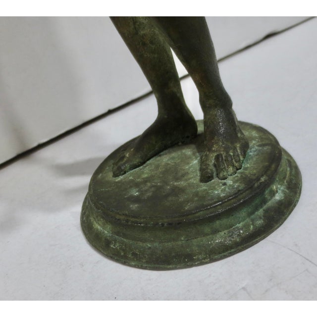 Mid 19th Century Grand Tour Bronze of Ephebe For Sale - Image 5 of 11