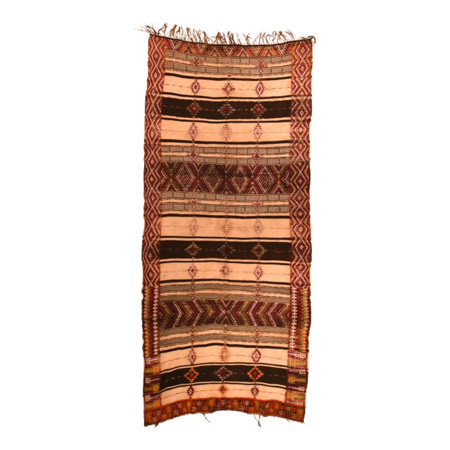 Vintage Moroccan Kilim Rug For Sale