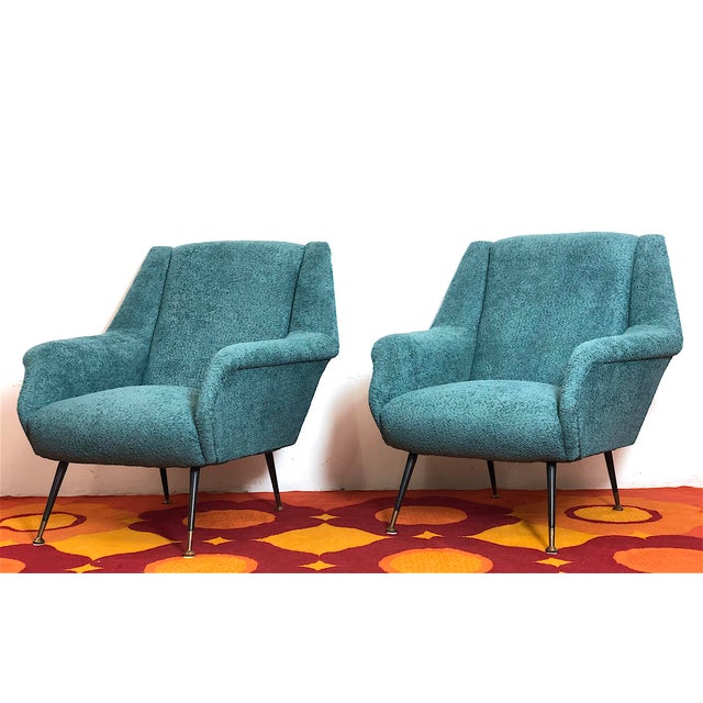 Vintage Armchairs by Gigi Radice for Minotti, Italy, 1960s, Set of 2 For Sale - Image 4 of 16
