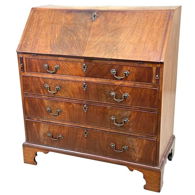 Antique Georgian Secretaire in Mahogany, 1870 For Sale - Image 12 of 12
