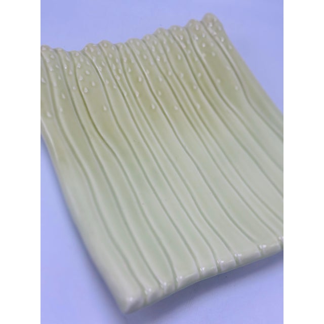 Ceramic Asparagus Serving Plate For Sale - Image 7 of 8