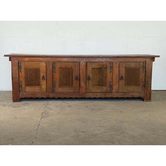 French Provincial Brutalist Oak Sideboard, 1930s For Sale - Image 16 of 16
