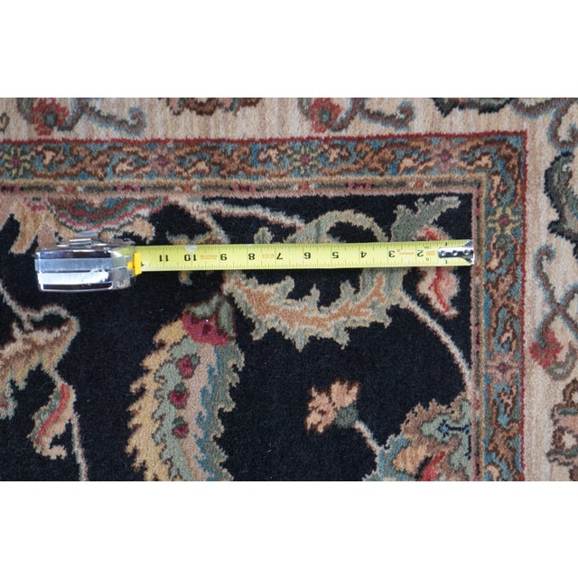 Karastan Ashara 100% Wool Agra Black Acanthus Palmette 549 Area Rug Carpet 6 X 9 For Sale - Image 14 of 14