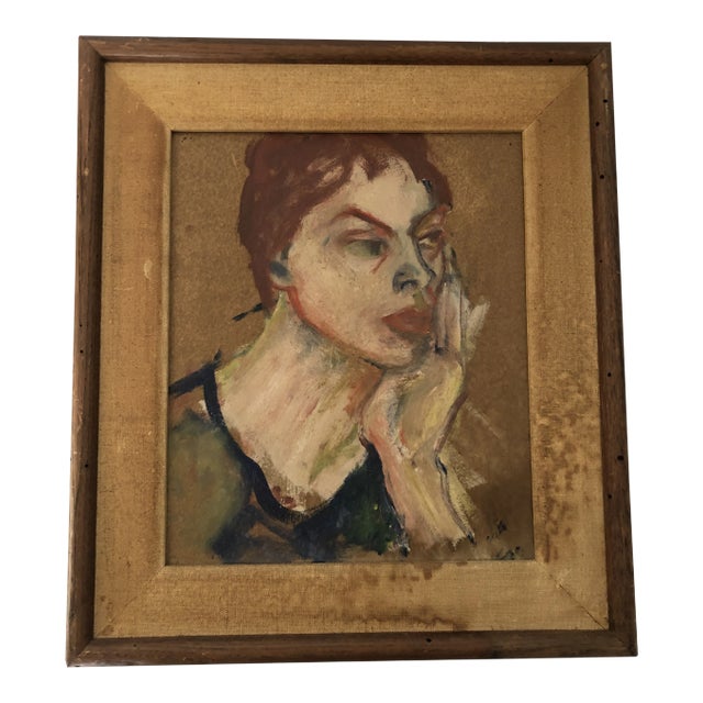 Parisian O/B Portrait of Woman (3/59) “Schettler” 15x17 For Sale