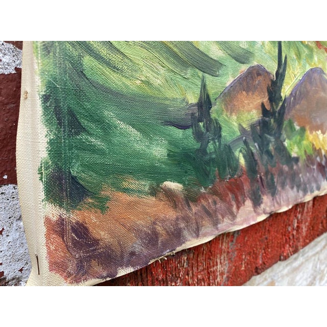 Paul Fureby, Pine Trees with a Coastal View, 1960s, Oil on Canvas, Framed For Sale - Image 12 of 18