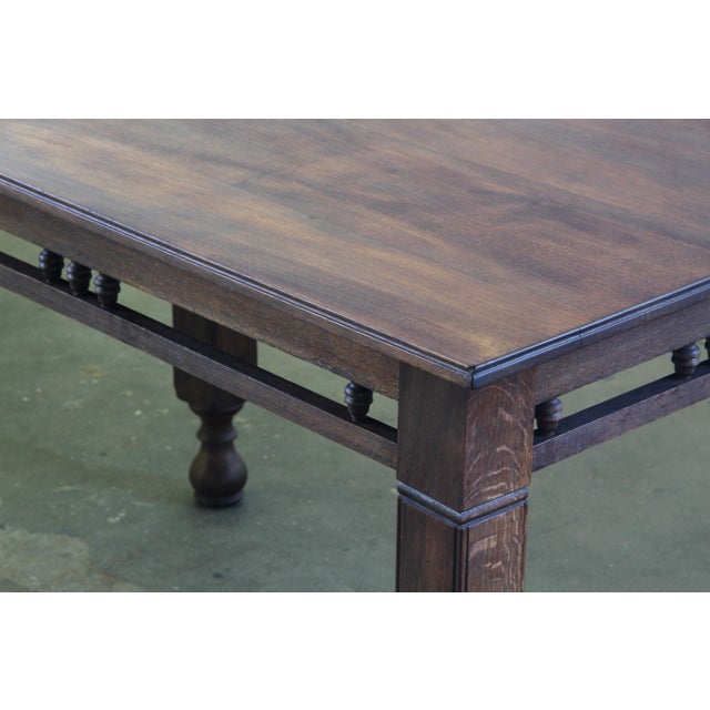 Early 20th Century Vintage Danish Oak Farmhouse Table, 1900 For Sale - Image 5 of 17