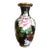 Vintage Chinese Black Cloisonné Enamel Peony & Butterfly Vase, 8" For Sale