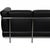 LC2 Three-Seater Sofa in Black Leather from Le Corbusier For Sale - Image 5 of 18