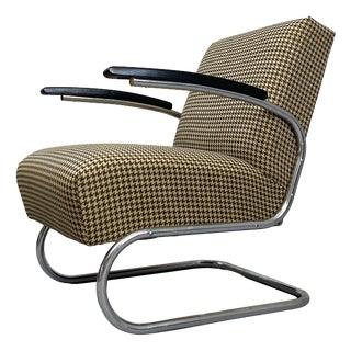 Vintage Steel Tube Cantilever Chair, 1930s For Sale