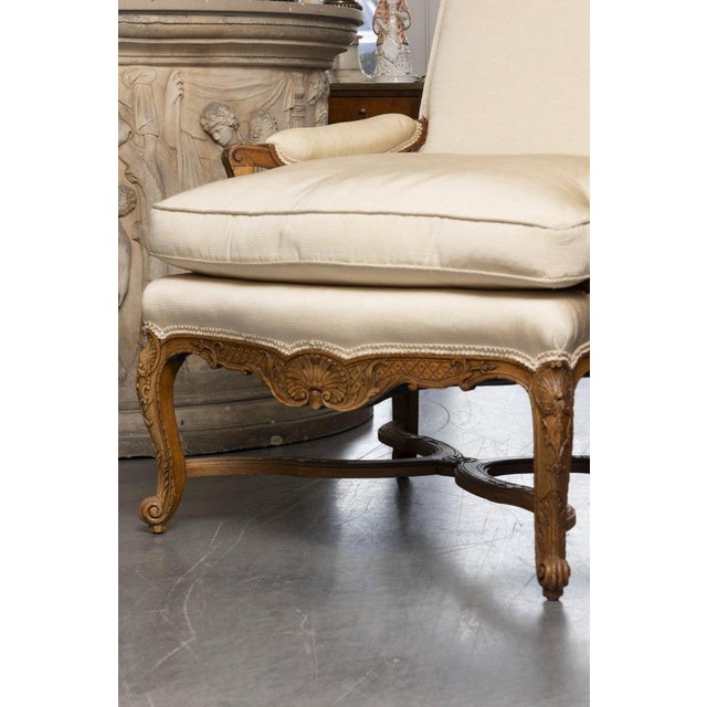 Early 20th Century One of an Identical Pair of French Louis XV Style Walnut Armchairs For Sale - Image 4 of 10