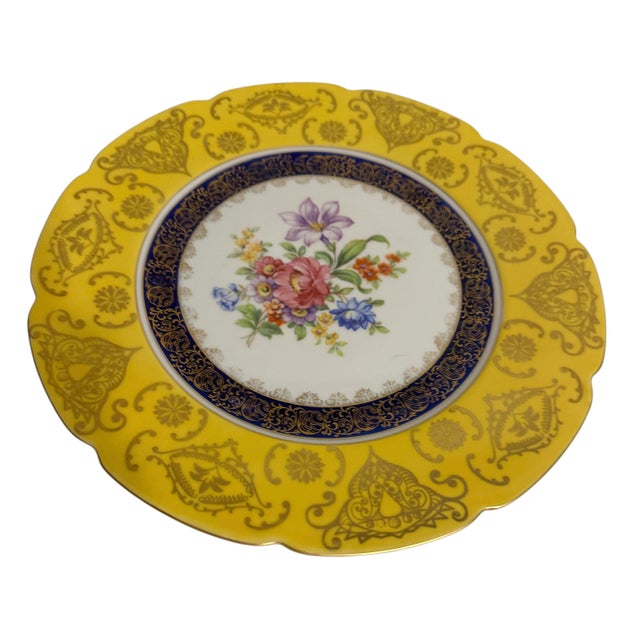 Mid-Century Modern Vintage 1920’s Czechoslovakia Dinner Plate - A Set of 2 For Sale - Image 3 of 9