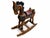 This vintage Southeast Asian rocking horse is a wonderfully decorative hand-carved wood piece with rich painted detail and...
