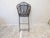 Vintage French Black Iron Folding Garden Chair For Sale - Image 4 of 5