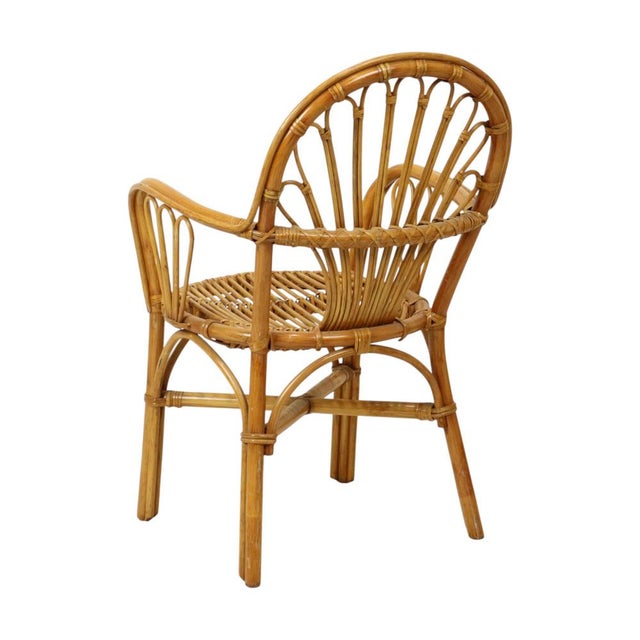 Vintage Rattan Chair Armchair, 1970s For Sale - Image 4 of 11