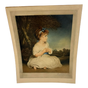 Color Etching Print by Percy H Martindale of “The Age of Innocence “ by Sir Joshua Reynolds
