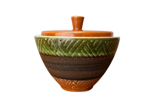 Mid-Century West German Pottery WGP Jar Bowl with Lid from Dümler & Breiden, 1960s