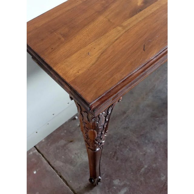 Vintage Walnut Console Table, 1970s For Sale - Image 4 of 7