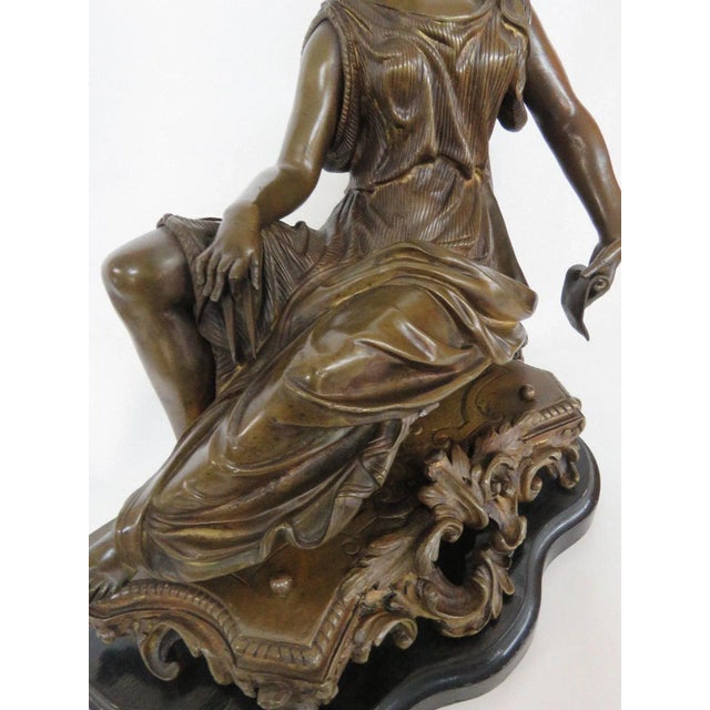 Early 20th Century French Bronze Early 1900s Woman Figure Statue Sculpture For Sale - Image 5 of 11