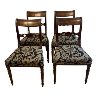 Antique Regency Mahogany Dining Chairs, 1815, Set of 4 For Sale