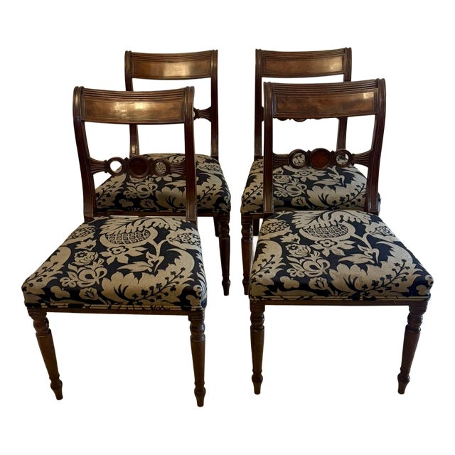 Antique Regency Mahogany Dining Chairs, 1815, Set of 4 For Sale