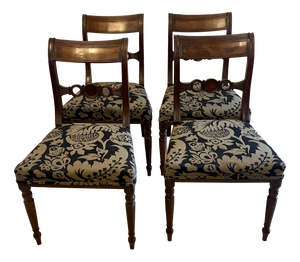 Antique Regency Mahogany Dining Chairs, 1815, Set of 4