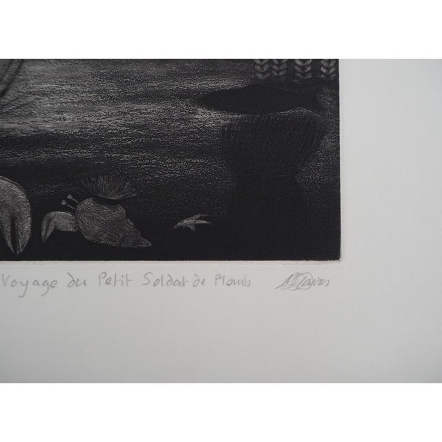 Richard Davies, In the Fish, the Voyage of the Toy Soldier, Original Etching For Sale - Image 5 of 6