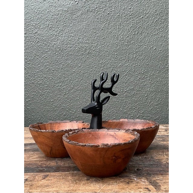 Vintage Burl Wood Buck Nut Bowl For Sale - Image 12 of 12
