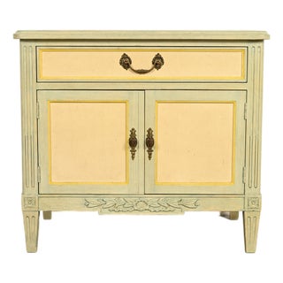 Baker Furniture French Regency Louis XVI Cream Lacquered Nightstand, Circa 1960s For Sale