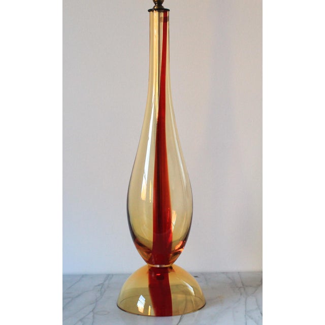 Late 20th Century Waterford Evolution Blown Glass Table Lamp For Sale - Image 5 of 17