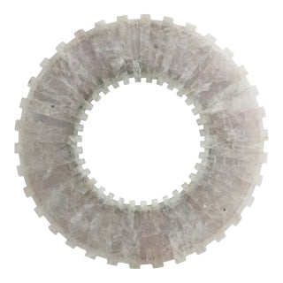 Modern Designer Sunburst Rock Crystal Mirror For Sale