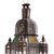 Of tall architectural form, constructed of pierced and hand-tooled tin with an intricate geometric and foliate openwork...