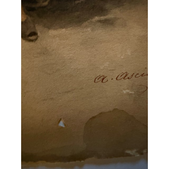 Original 16th/17th Century Watercolor Painting by Aniello Ascione Unframed For Sale - Image 4 of 12
