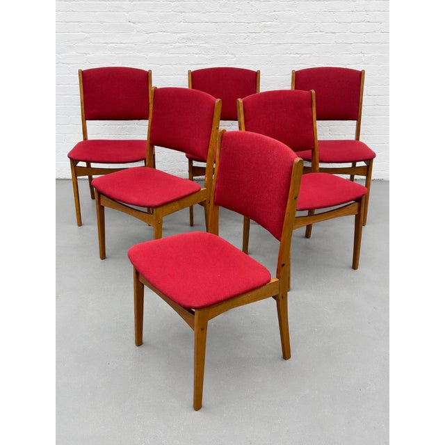 Wood Mid Century Modern Teak Dining Chairs, Set of 6 | Erik Buch Attributed, Denmark, C. 1960s. For Sale - Image 7 of 14
