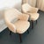 1960s Pair of Eero Saarinen for Knoll Wood Executive Armchairs in Cream Tweed For Sale In New York - Image 6 of 10