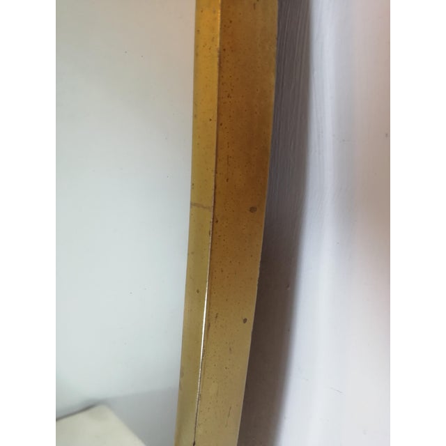 Metal Vintage Mirror with Brass Frame, Italy, 1960s For Sale - Image 7 of 10