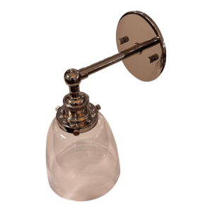 Restoration Hardware 20th C. Factory Filament Clear Glass Cloche Sconce